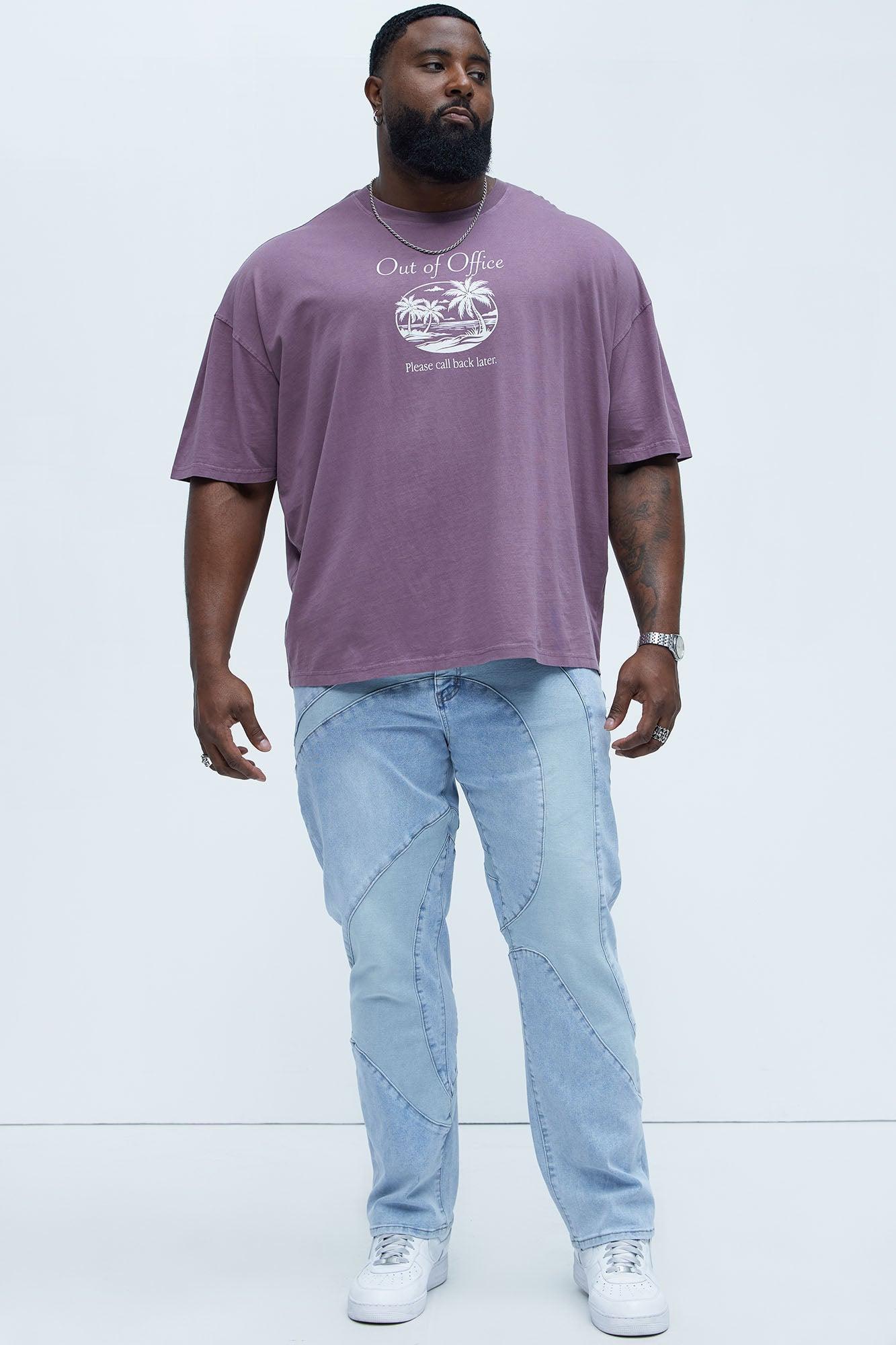 Out Of Office Oversized Short Sleeve Tee - Purple Product Image