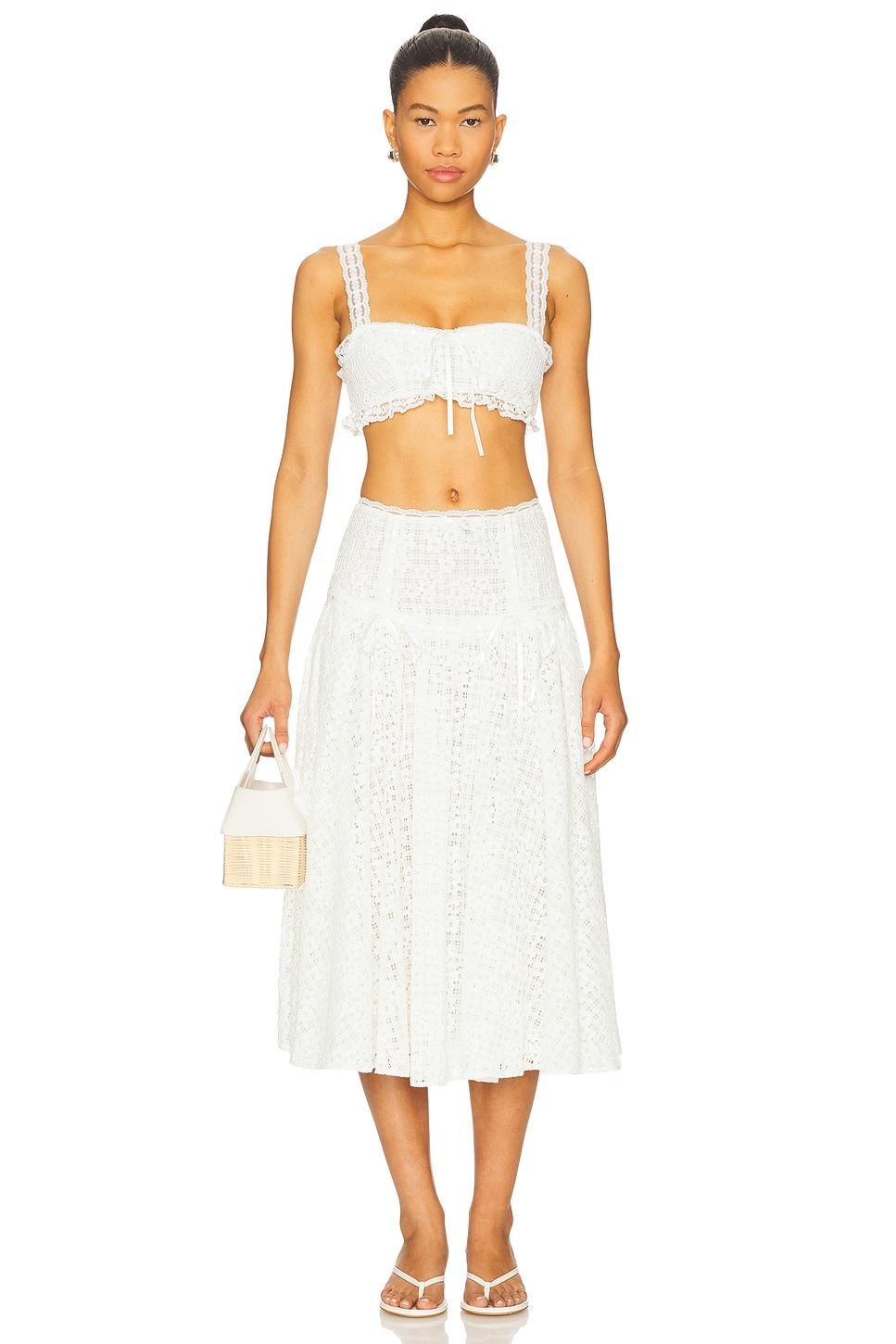 Daisy Lace Midi Skirt For Love & Lemons Product Image