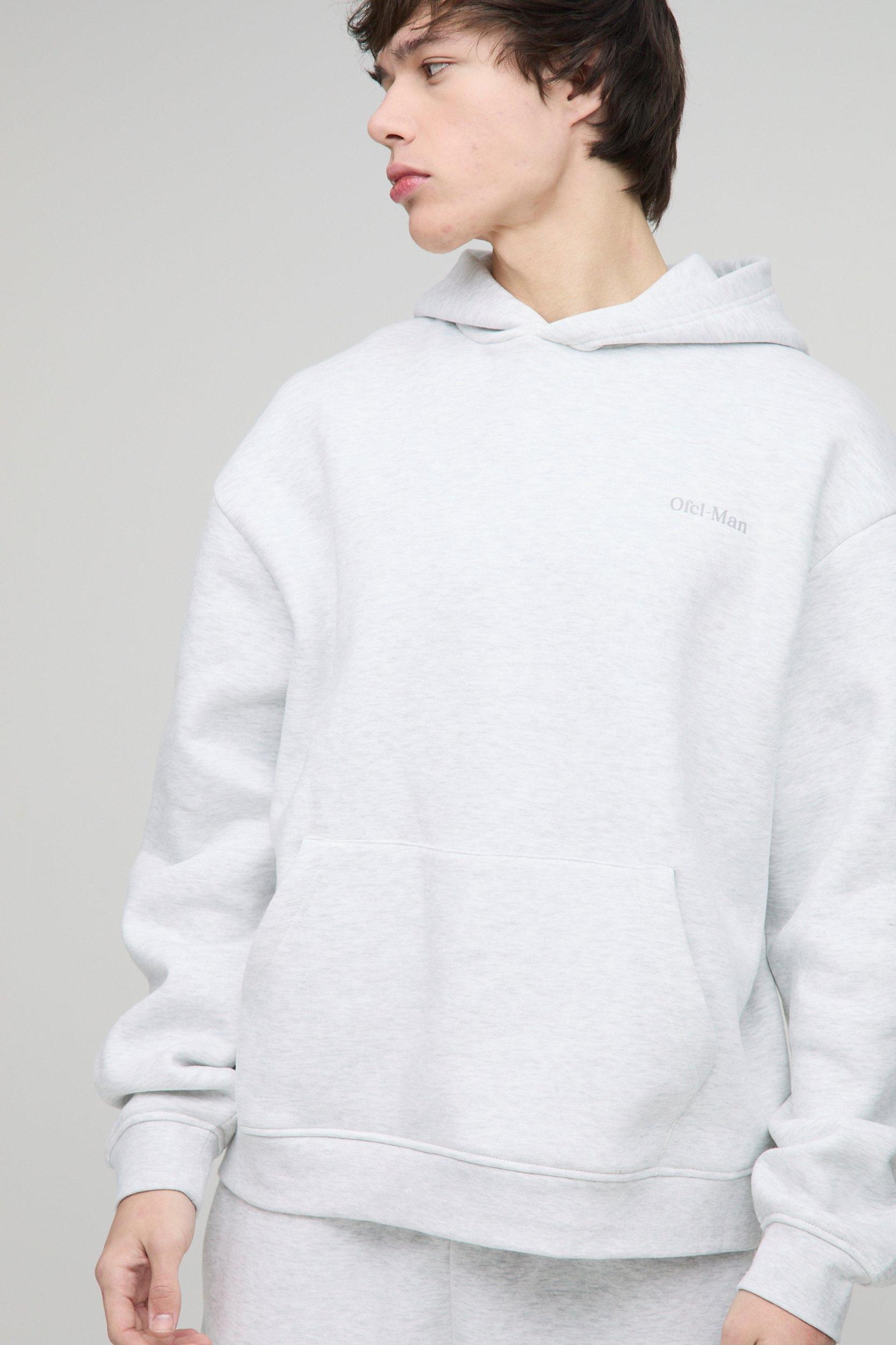 Tall Oversized Boxy OFCL Man Short Hooded Tracksuit | boohooMAN USA Product Image