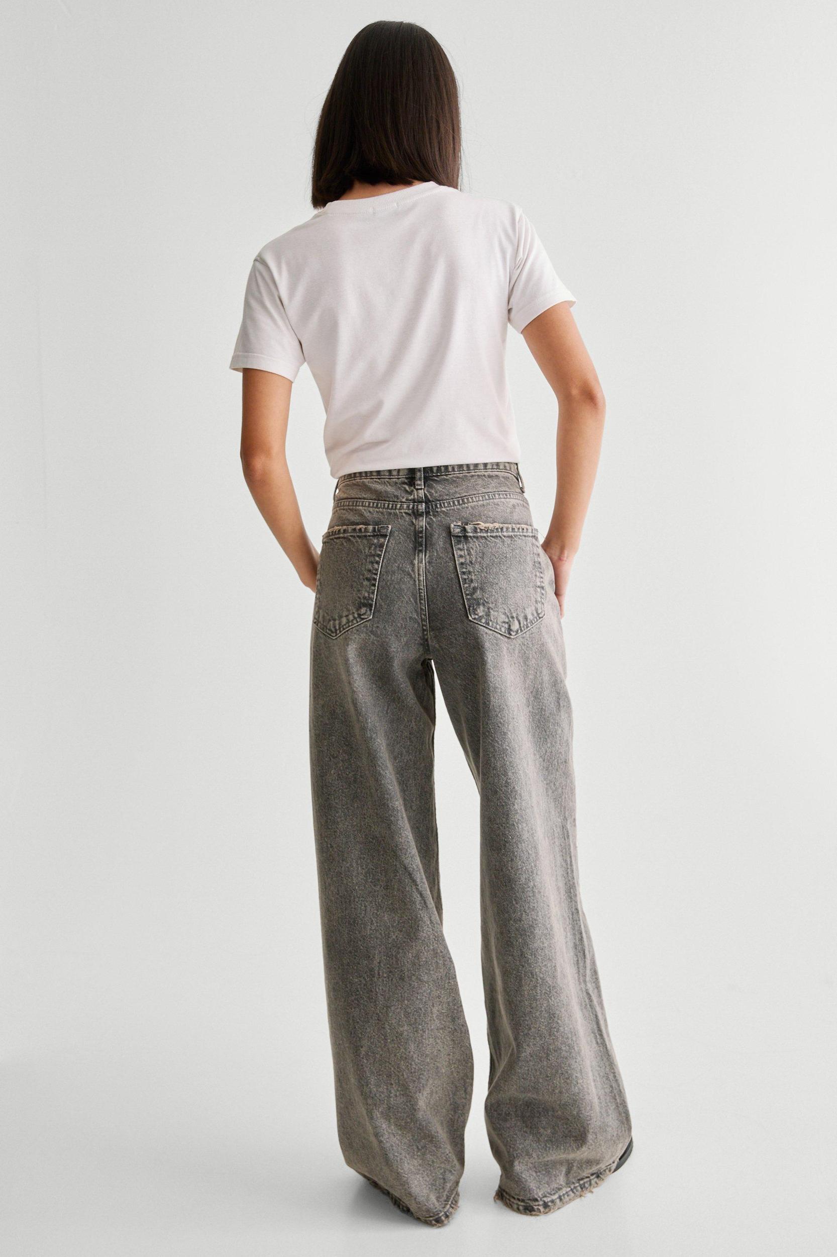 Washed Denim Wide Leg Jean Product Image