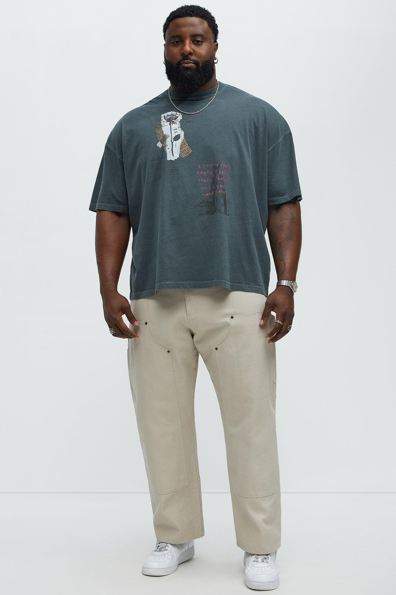 Wishful Thinking Oversized Short Sleeve Tee - Grey Product Image