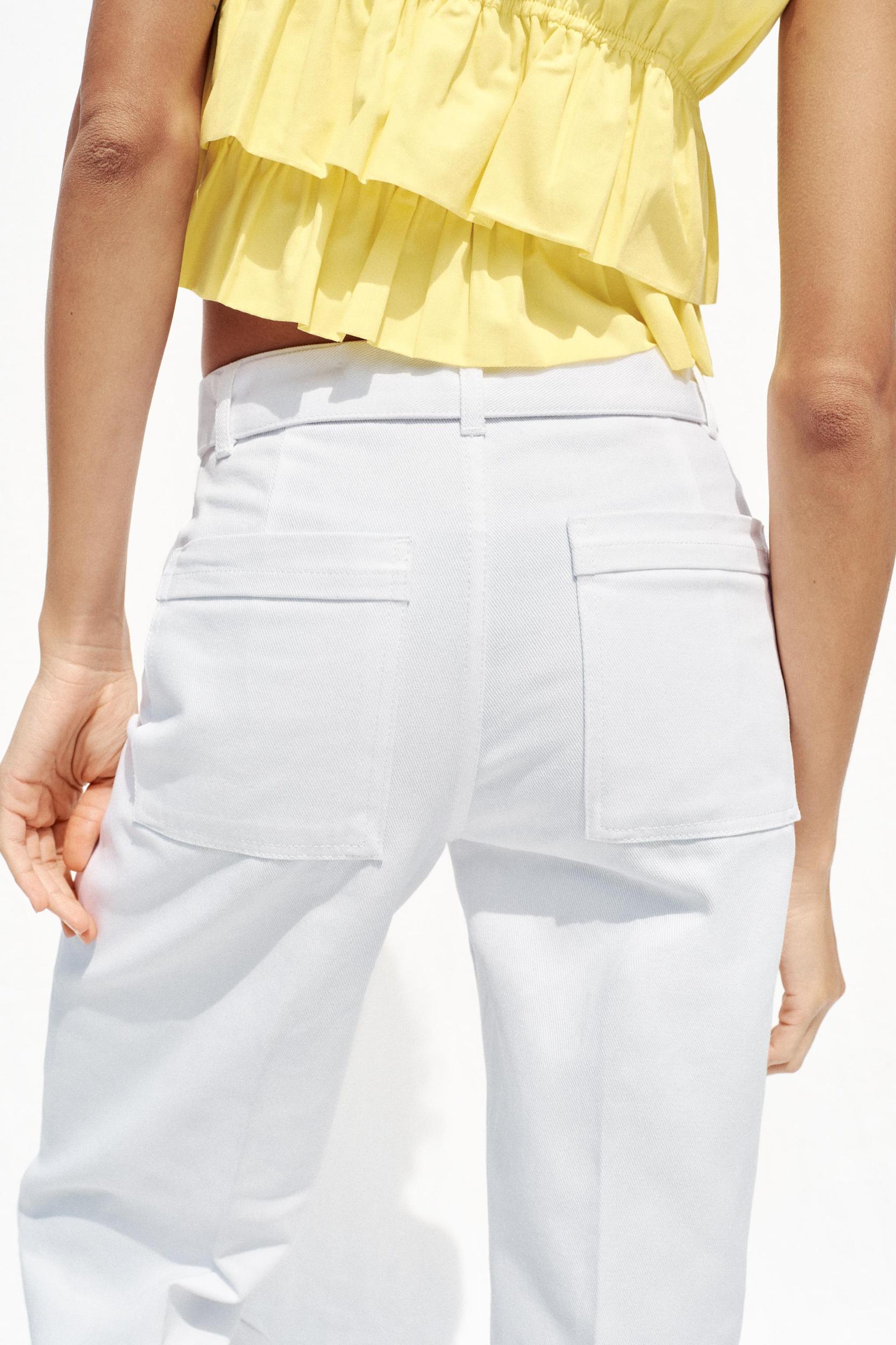 Z1975 HIGH-WAISTED WIDE-LEG JEANS WITH BELT Product Image