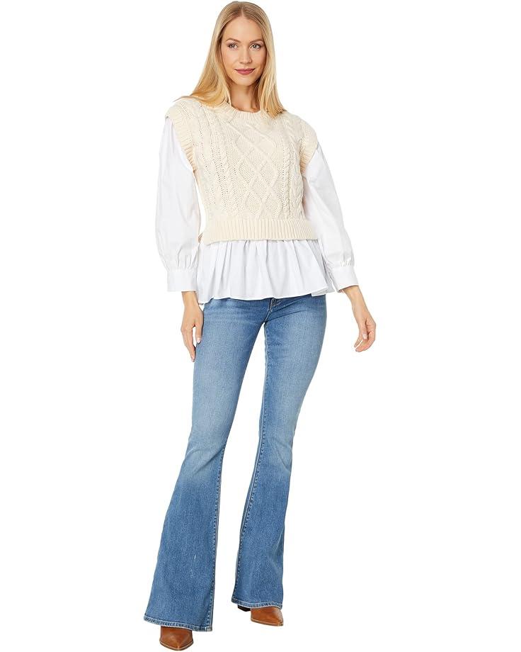 Cable-knit Cotton Cricket Sweater Vest Product Image