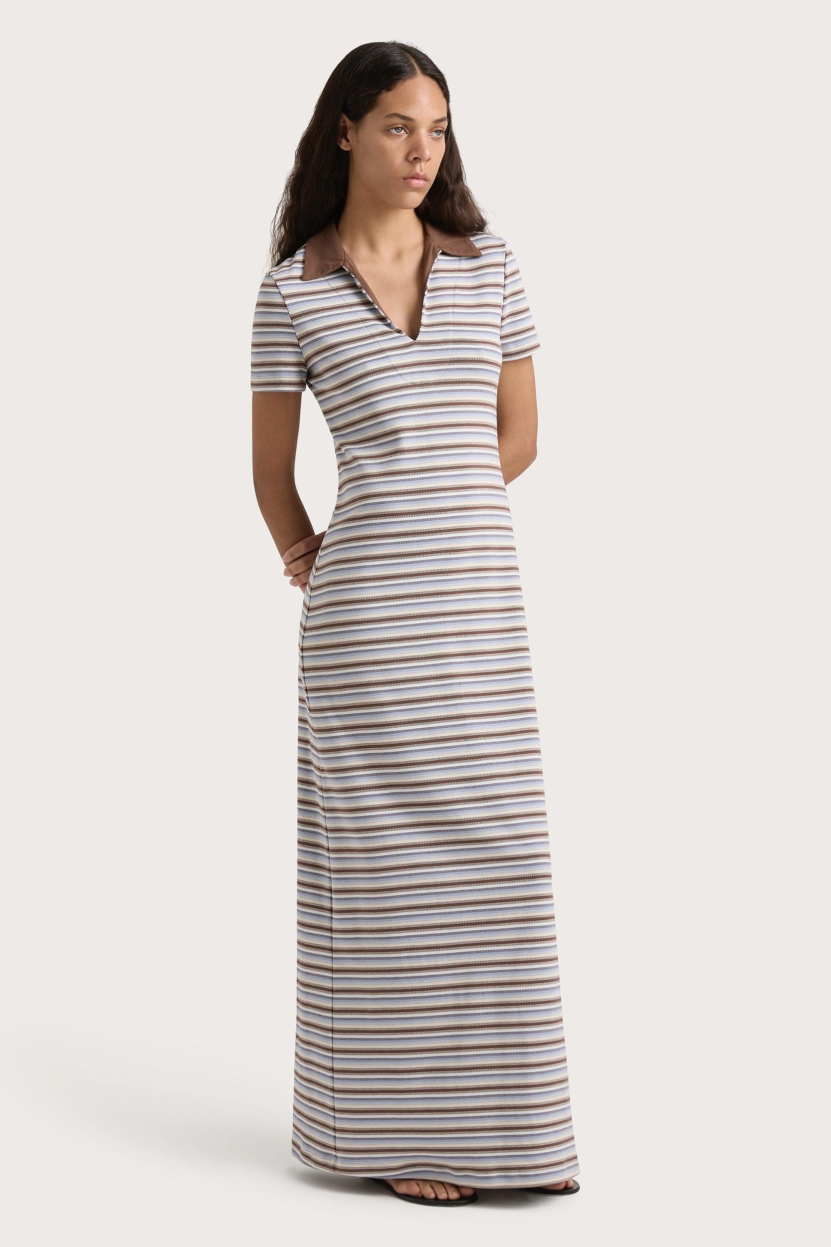 Tiesse Maxi Dress Blue Stripe - Final Sale Product Image