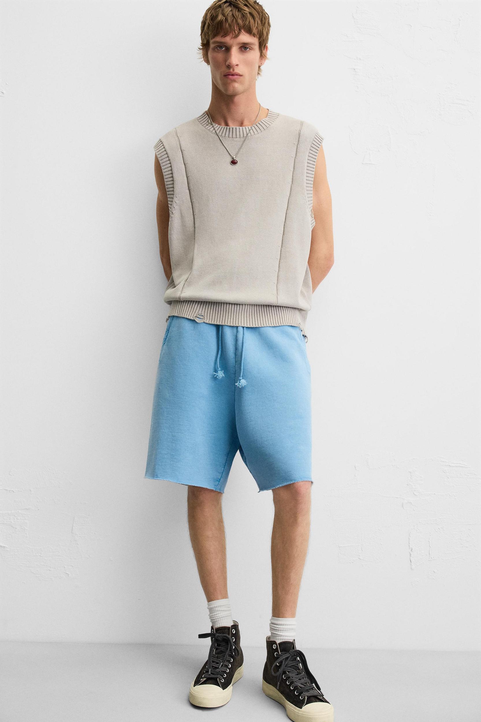 WASHED RELAXED FIT JOGGER SHORTS Product Image