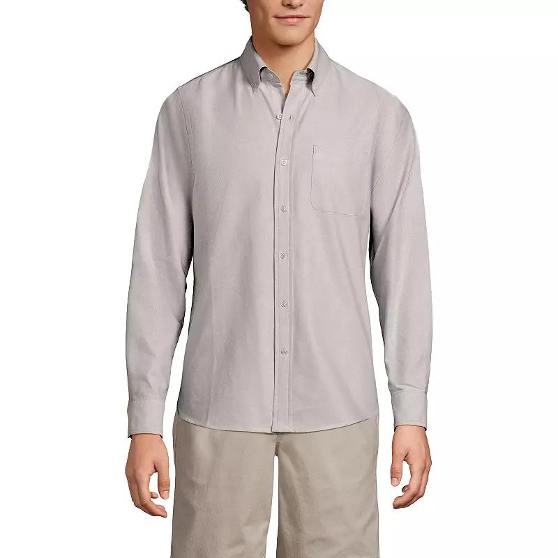 Men's Lands' End Button-Down Sail Rigger Oxford Button-Down Shirt,  Product Image