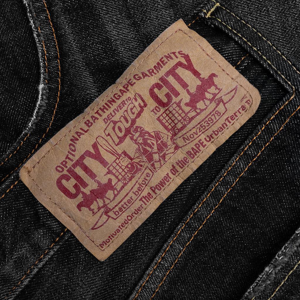 Twin STA Relaxed Fit Denim Shorts - Black Male Product Image