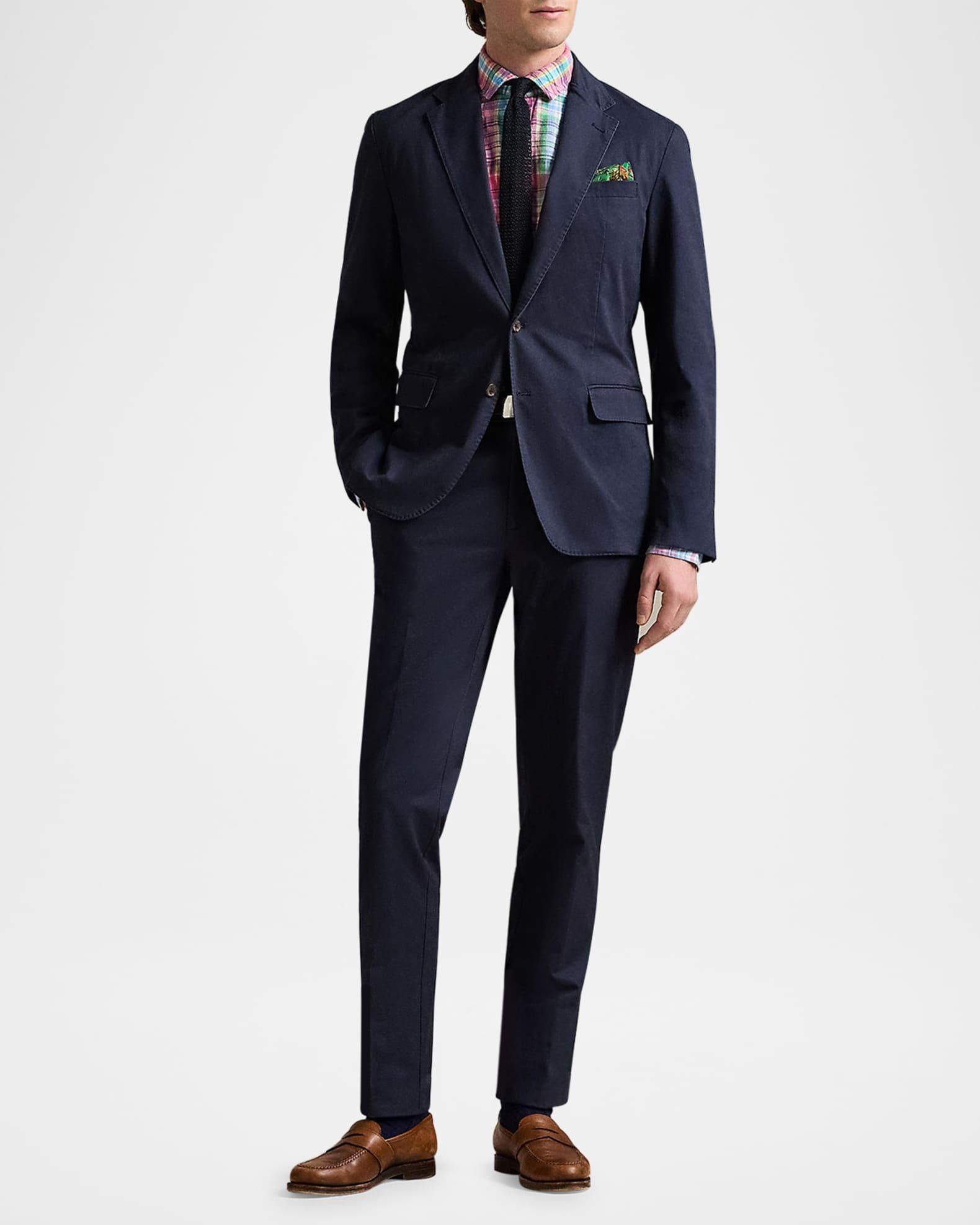 Men's Classic-Fit Slub Plaid Sport Shirt Product Image