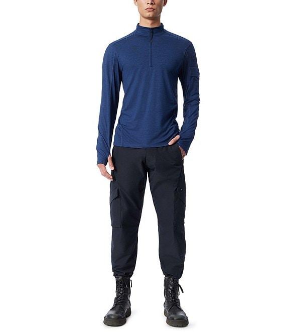 Cross Eyed Moose Celestial Partial-Zip Long Sleeve Performance Biker T-Shirt Product Image