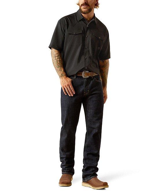 Ariat VentTEK Classic Fit Performance Short Sleeve Solid Woven Western Shirt Product Image