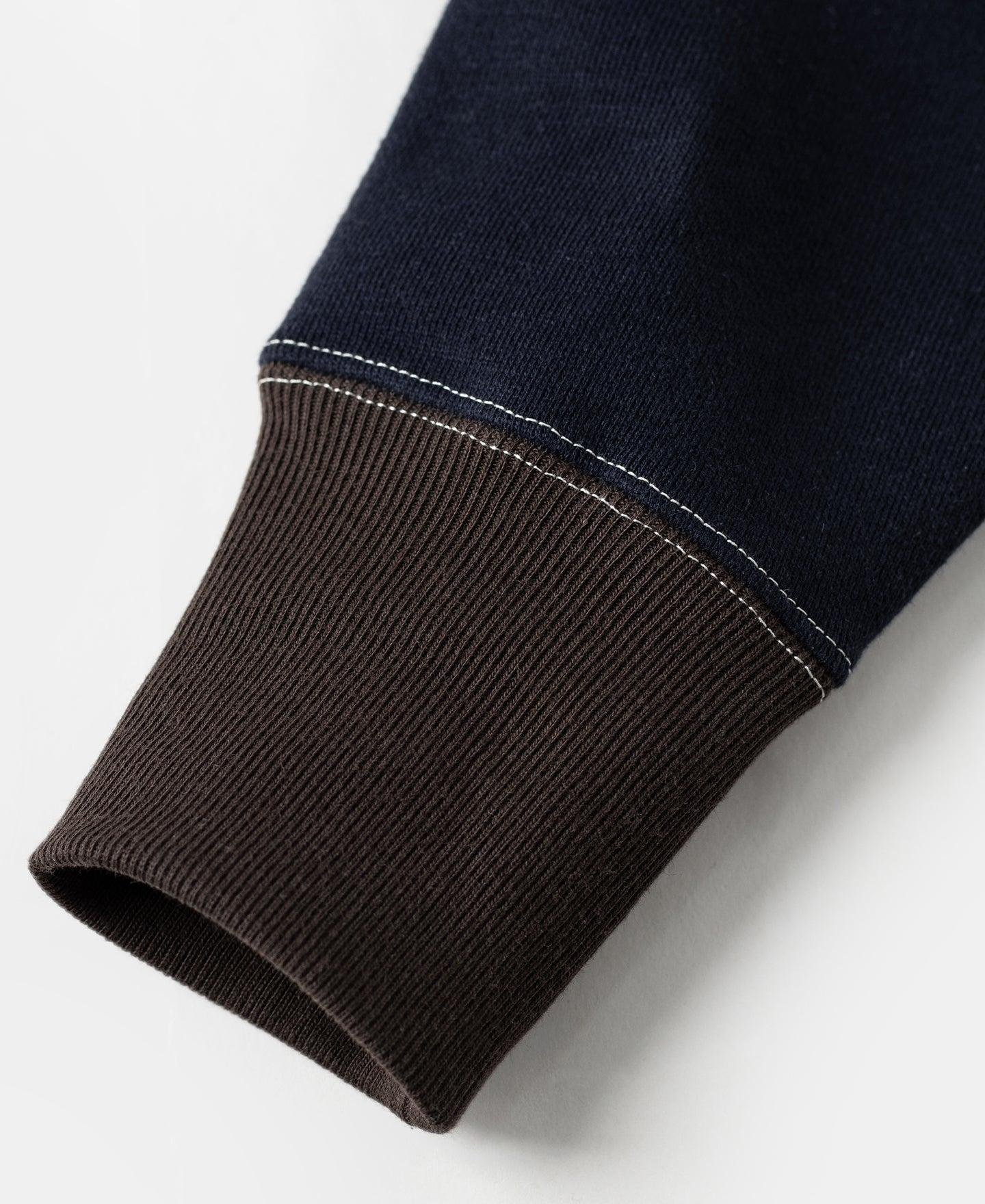 V-Inset Two-Tone Sweatshirt - Navy Product Image