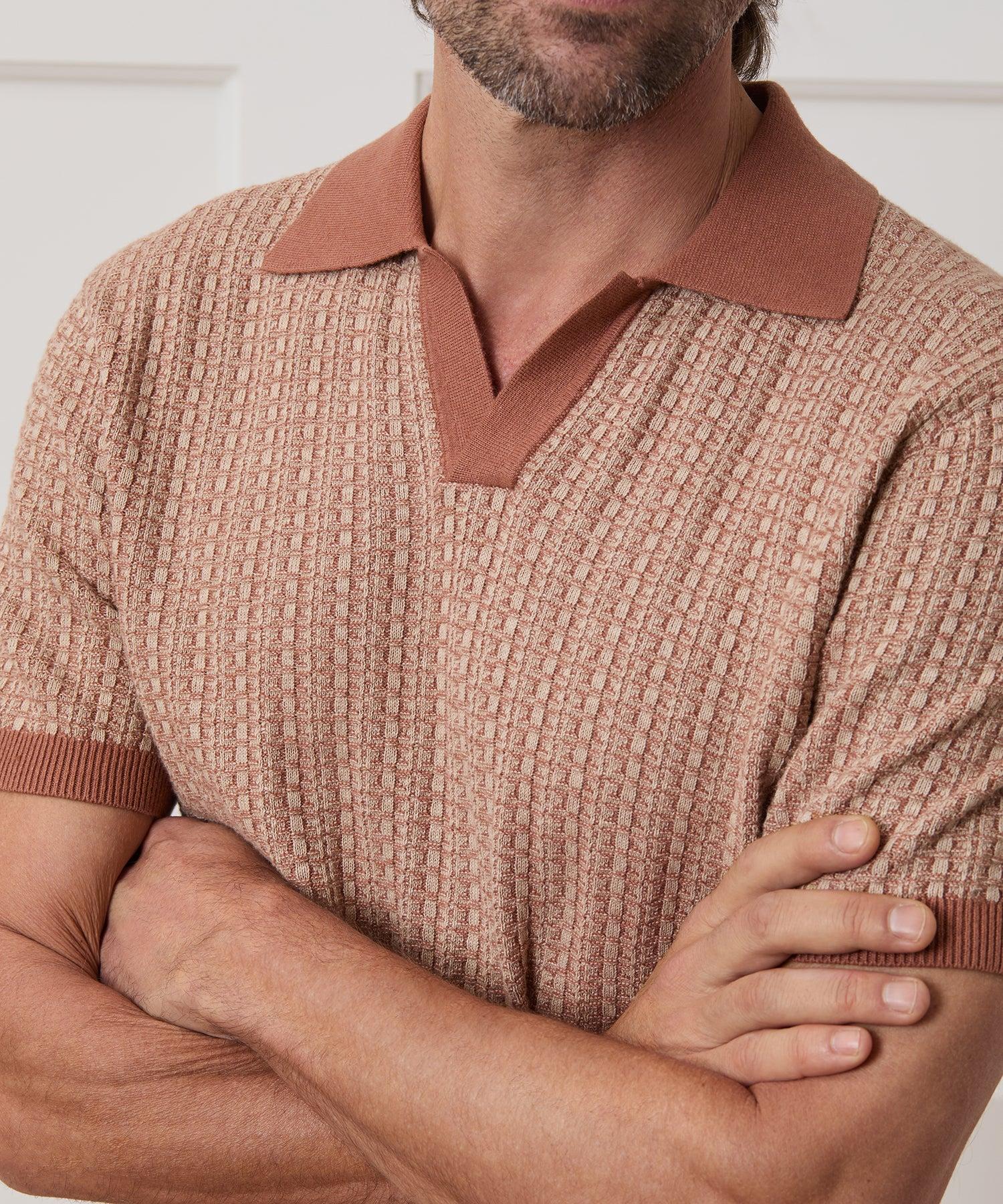 Linen Geometric Montauk Sweater Polo Product Image