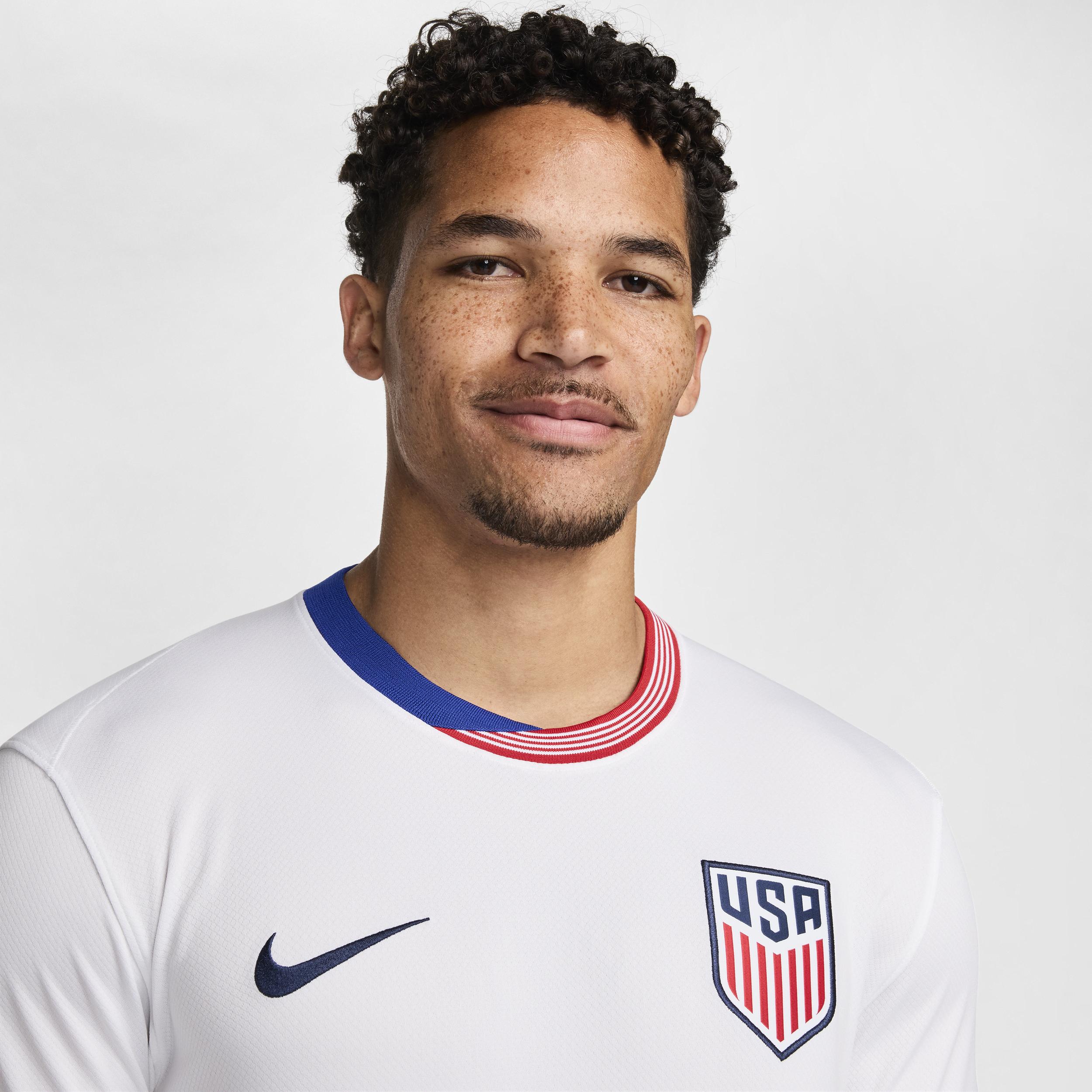 USMNT 2024 Stadium Home Nike Mens Dri-FIT Soccer Long-Sleeve Replica Jersey | FJ1264-100 Product Image