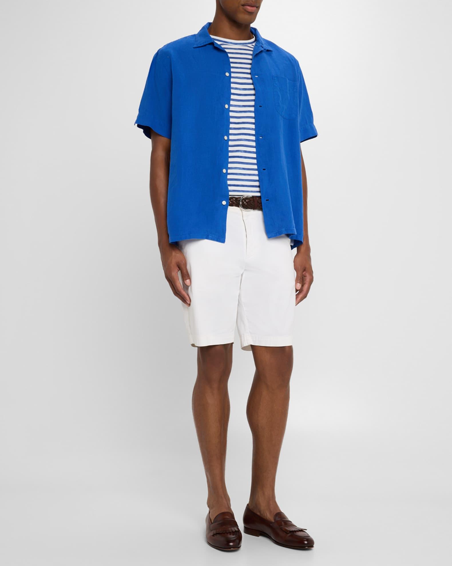 Mens Classic-Fit Slub Linen Camp Shirt Product Image