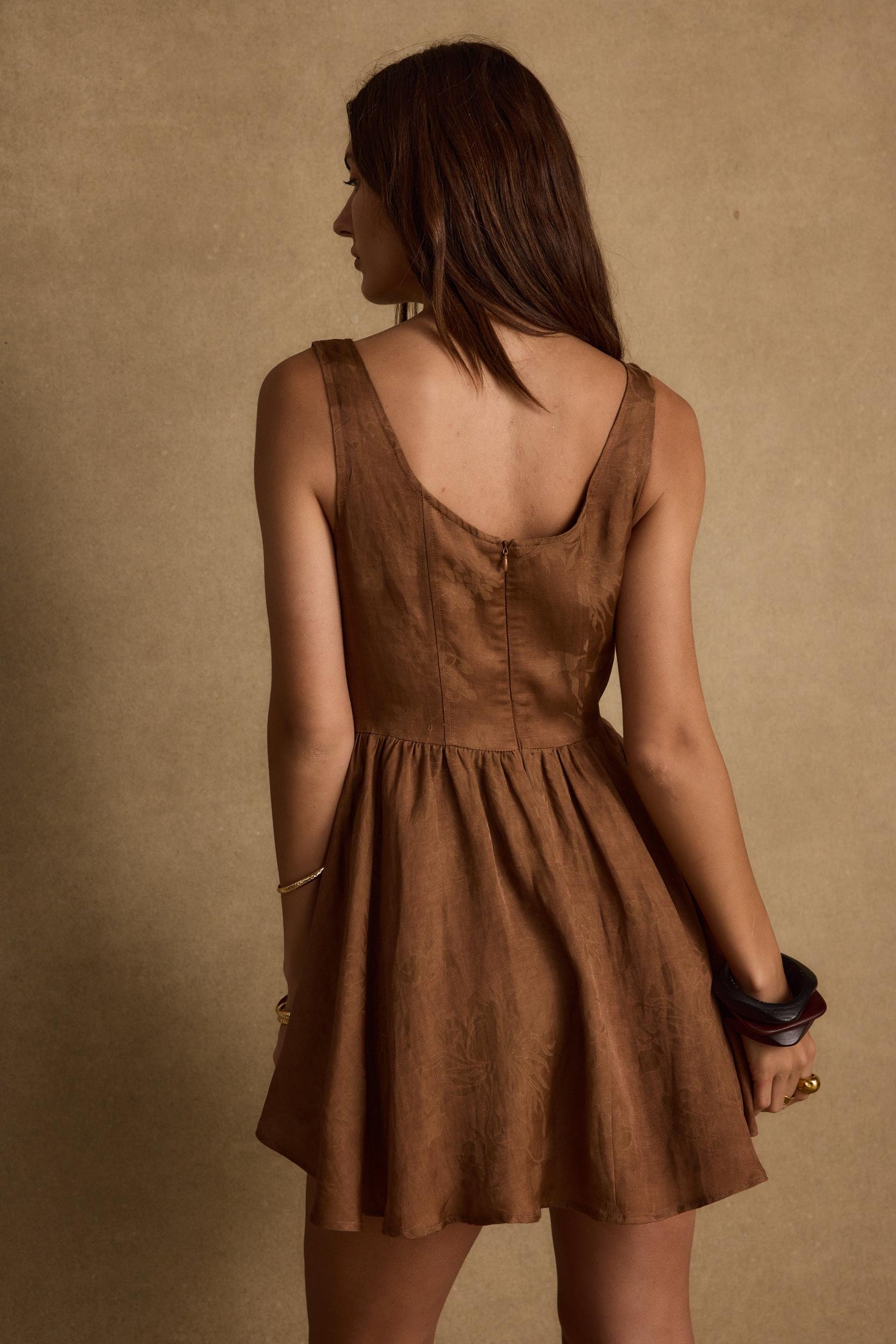 Kit Mocha Floral Micro Mini Dress Product Image