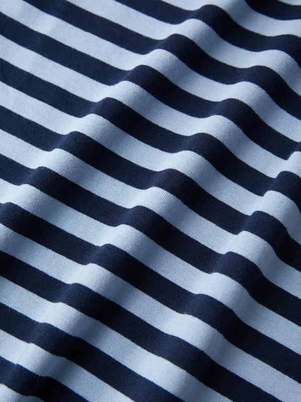 Striped V Neck Long Sleeve Tee Product Image