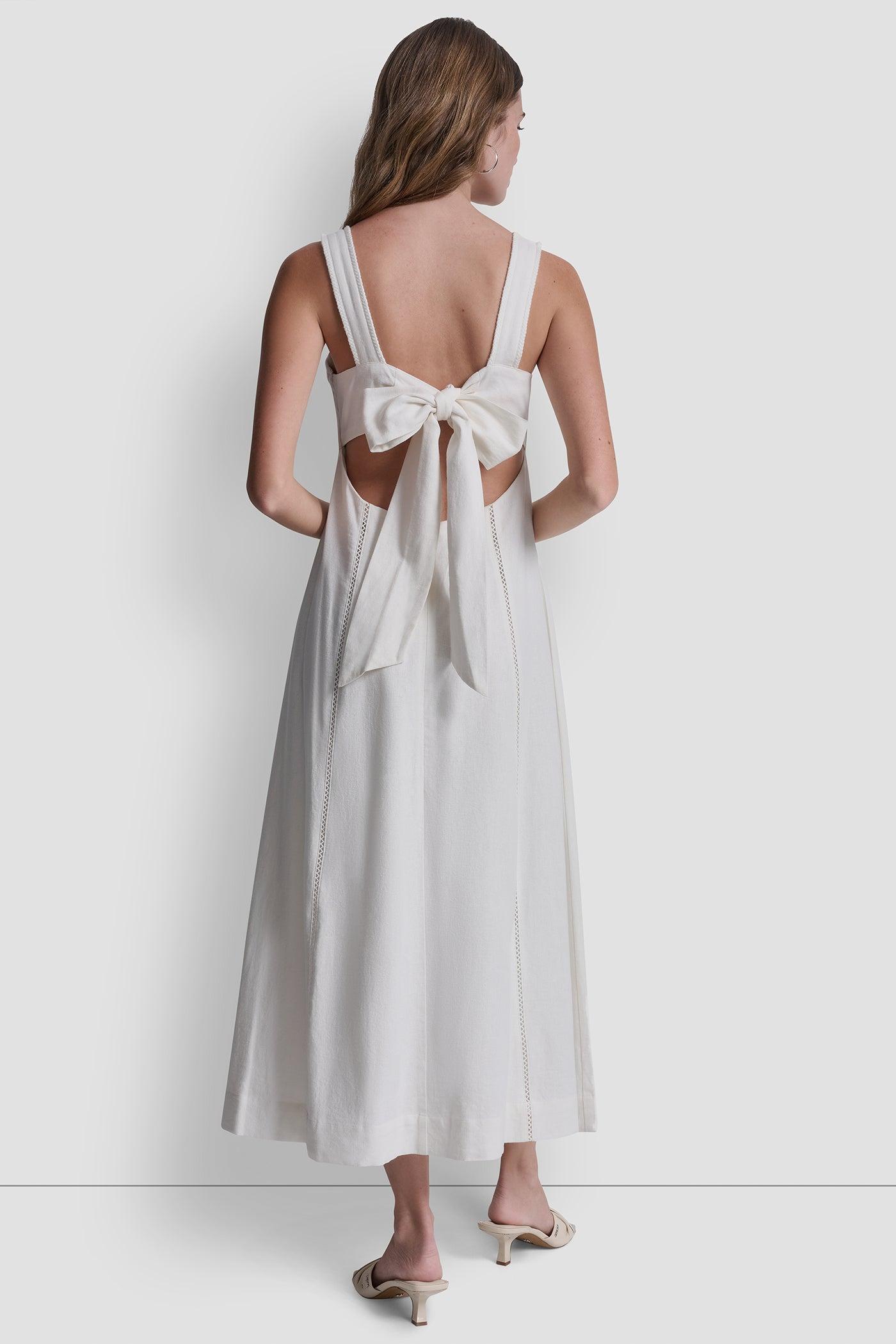 SEAMED TANK DRESS WITH TIE BACK Product Image
