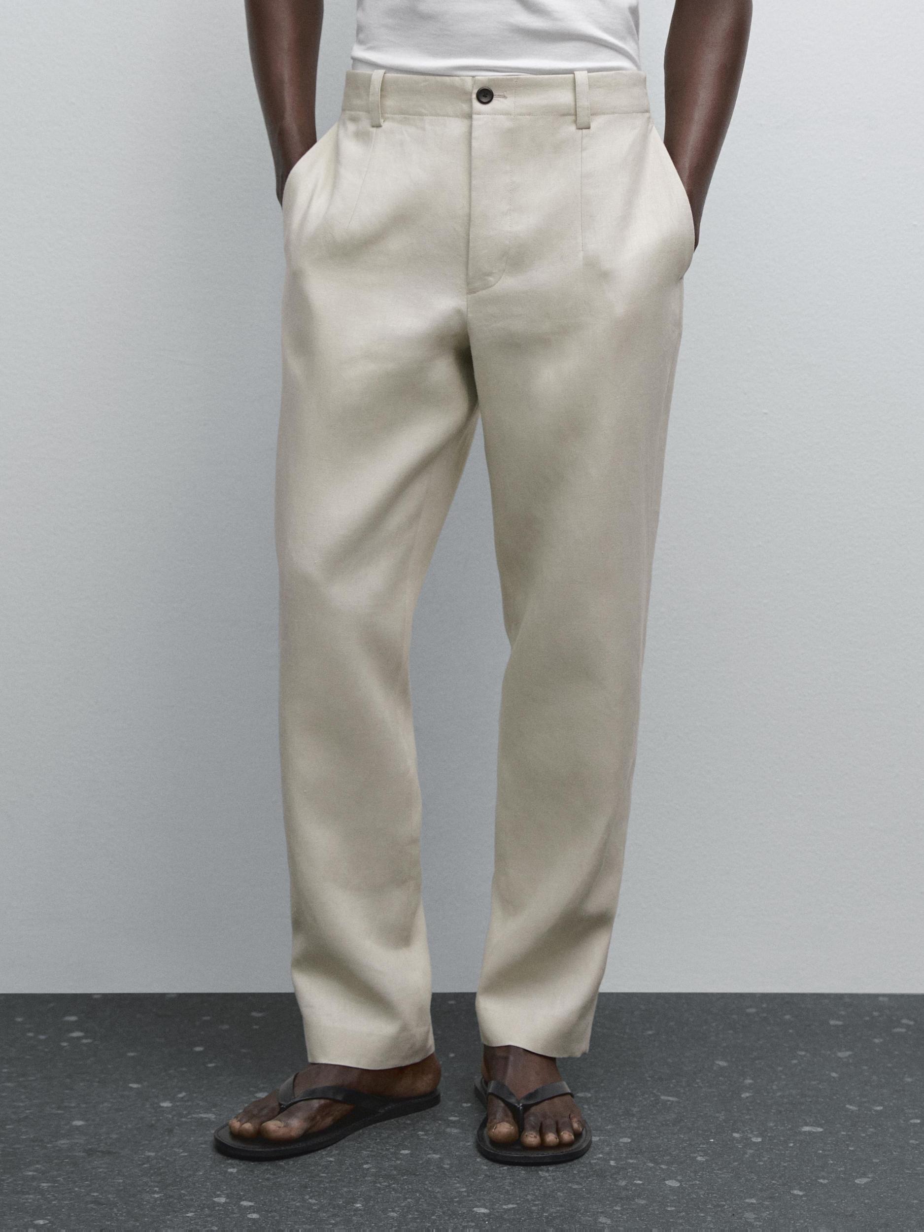 100% linen trousers Product Image