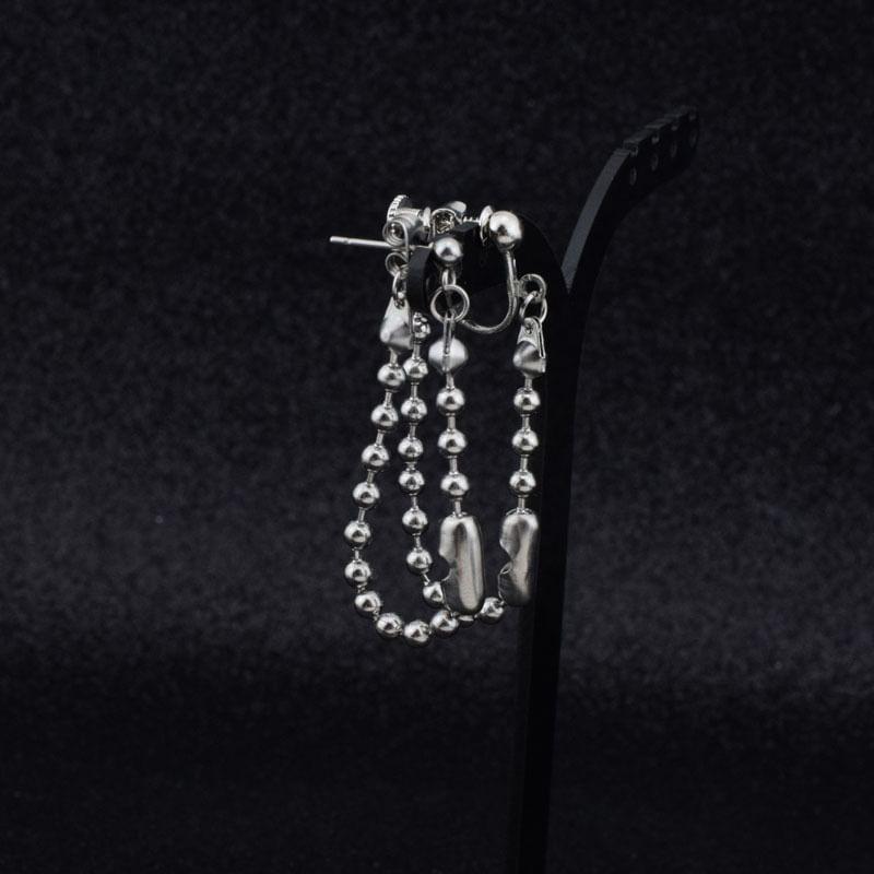 Bead Chain Drop Earring / Clip-On Earring Product Image