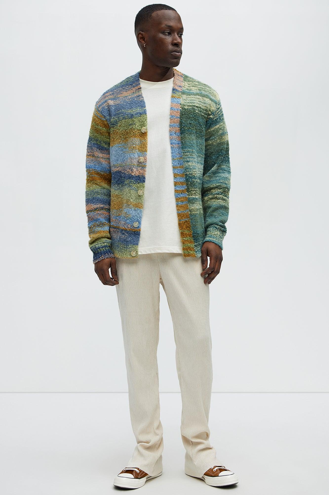 Wavy Textured Slim Pant - OffWhite Product Image