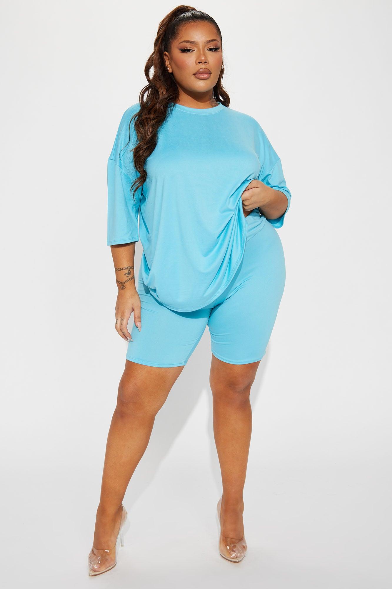 Weekend Vibes Short Set - Aqua Product Image