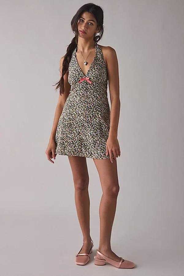 Kimchi Blue Charlie Printed Halter Mini Dress Womens at Urban Outfitters Product Image
