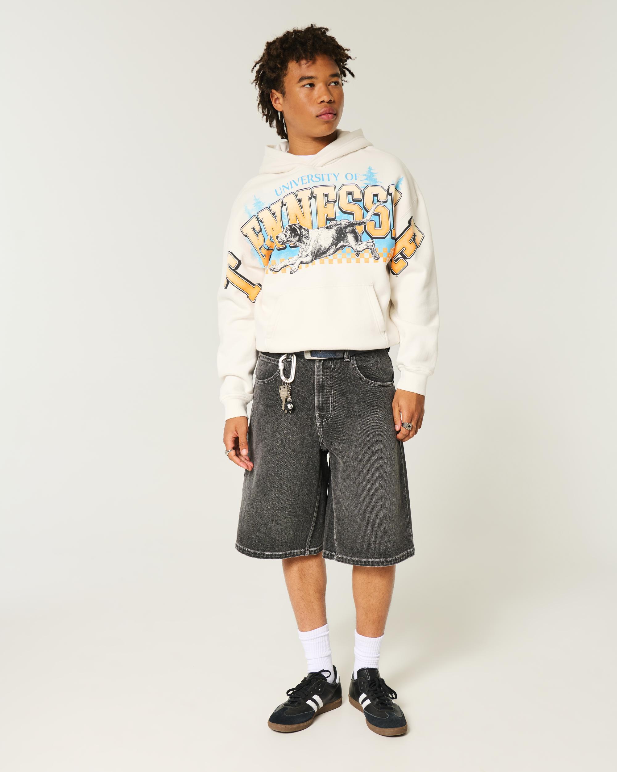 Boxy UConn Graphic Hoodie Product Image