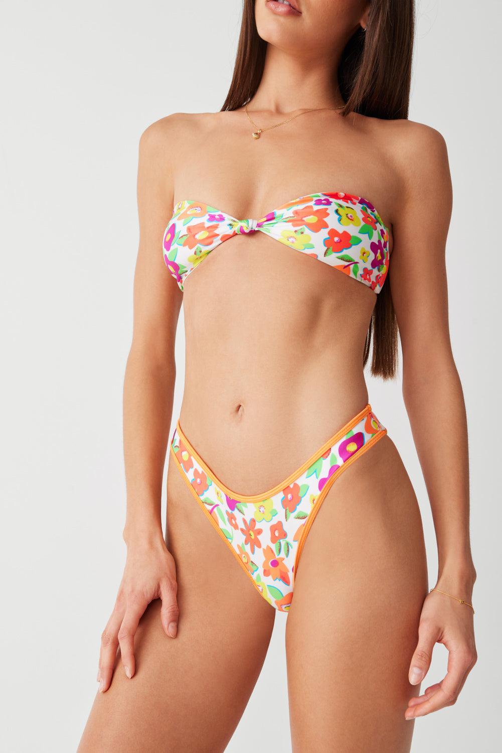 Dove Shine Classic Bikini Bottom - French Flowers Product Image