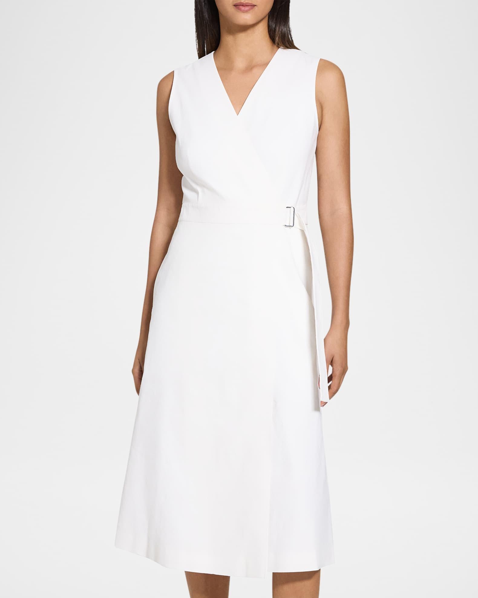 Sleeveless A-Line Wrap Dress Product Image