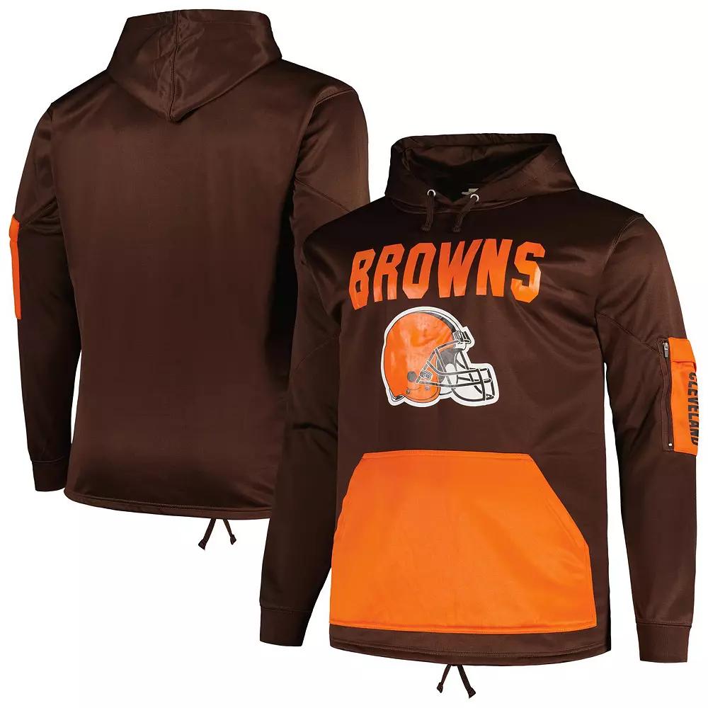 Men's Fanatics Branded  Brown Cleveland Browns Big & Tall Pullover Hoodie, Size: 4XB Product Image