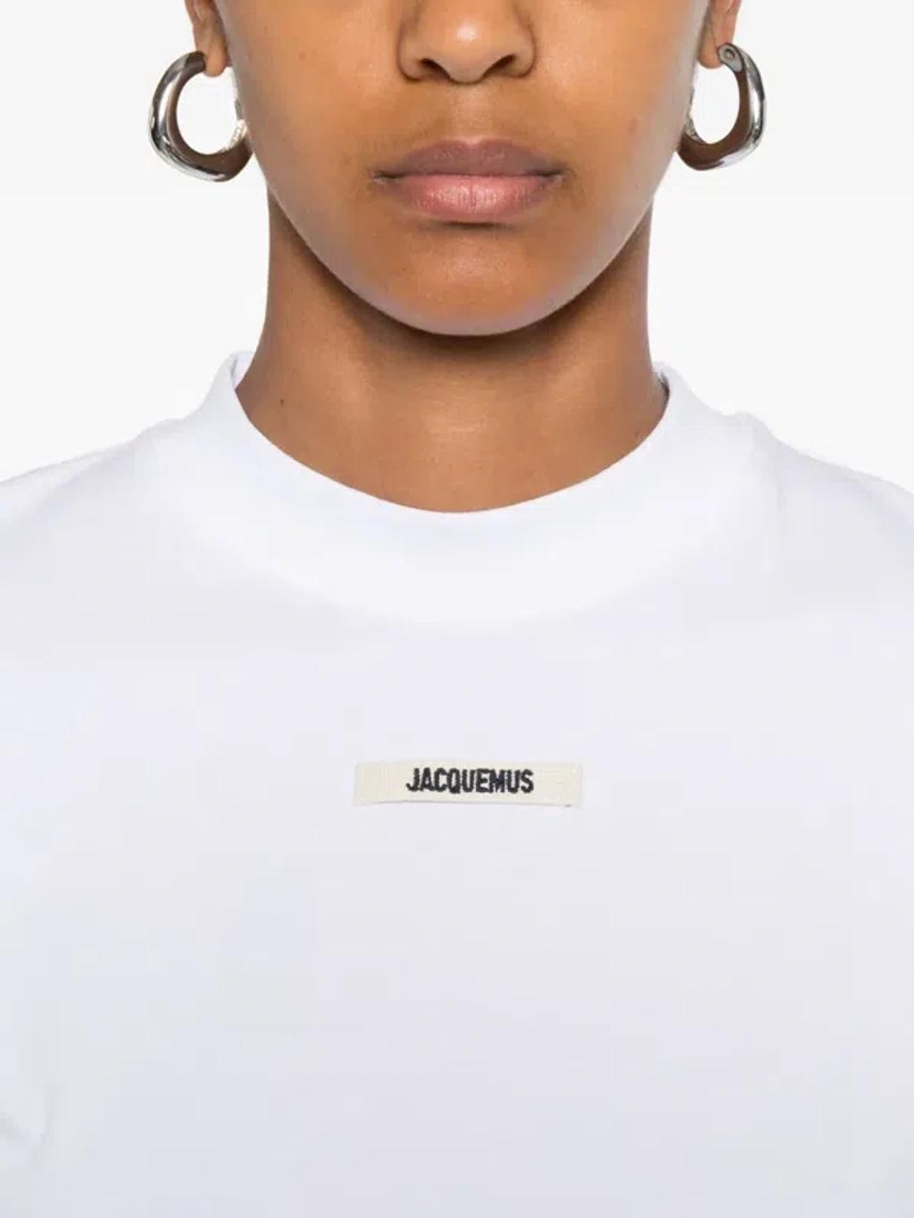 JACQUEMUS The Gros Grain T-shirt In White Product Image