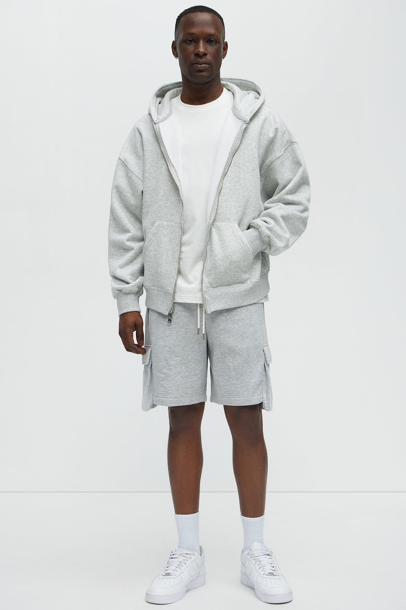 Tyson Secure Cargo Relaxed Shorts - Heather Grey Male Product Image