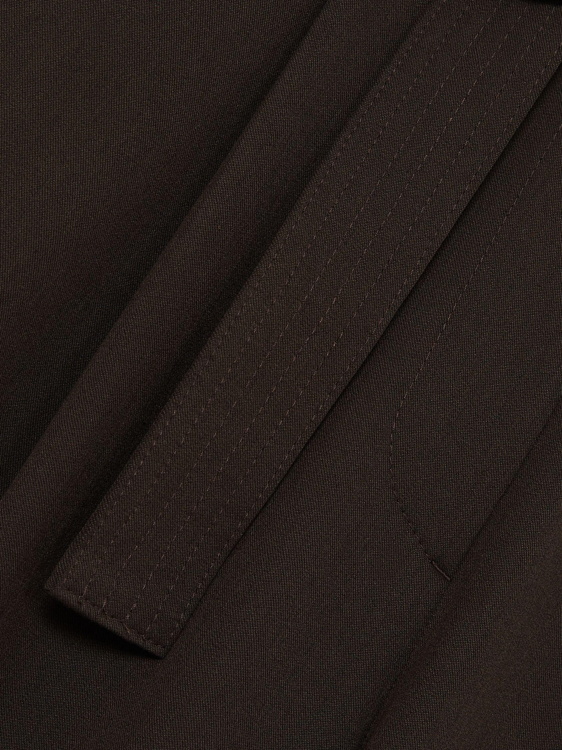 Belted Zip-Leg Tapered Trousers in Chocolate Brown Product Image
