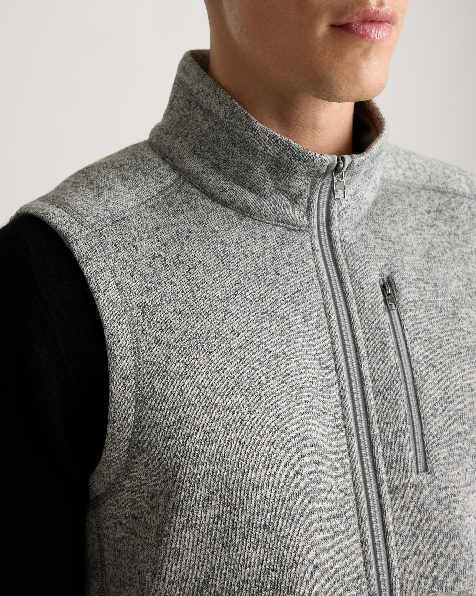 Quince | Men's Sweater-Knit Fleece Full-Zip Vest Recycled Polyester Product Image