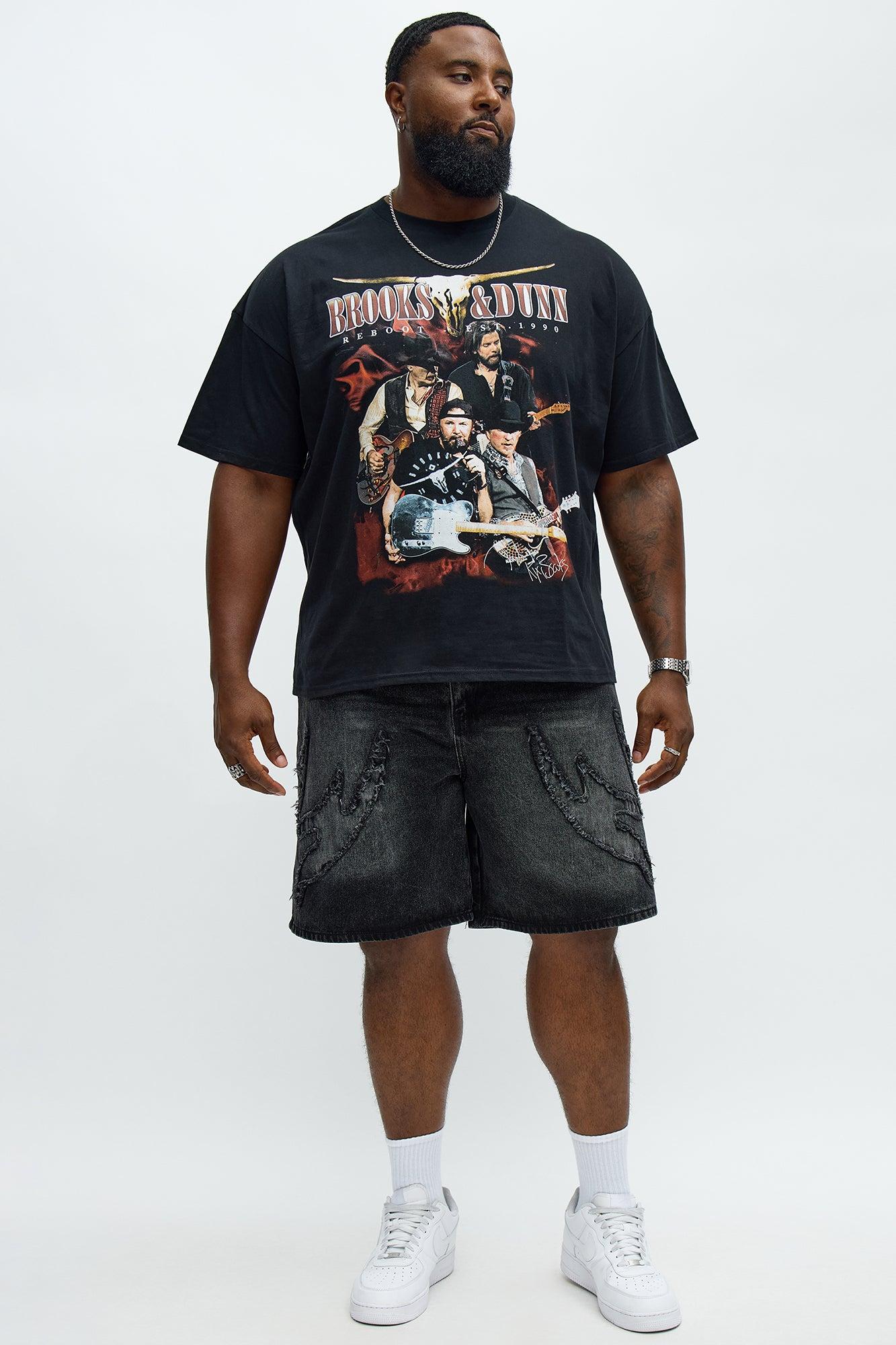 Brooks And Dunn Neon Moon Oversized Short Sleeve Tee - Black Male Product Image