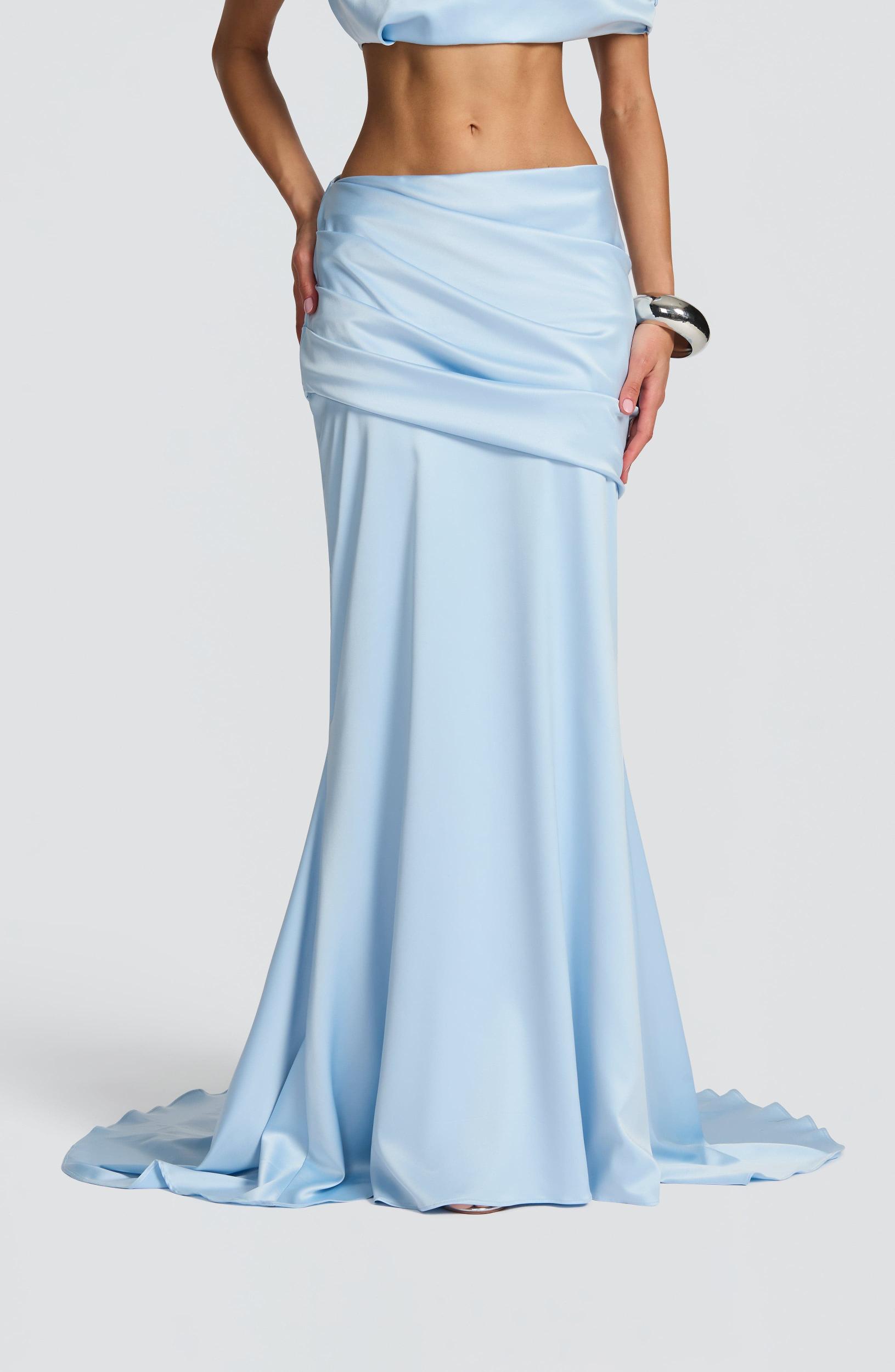 Claudette Maxi Skirt - Glacier Blue Product Image