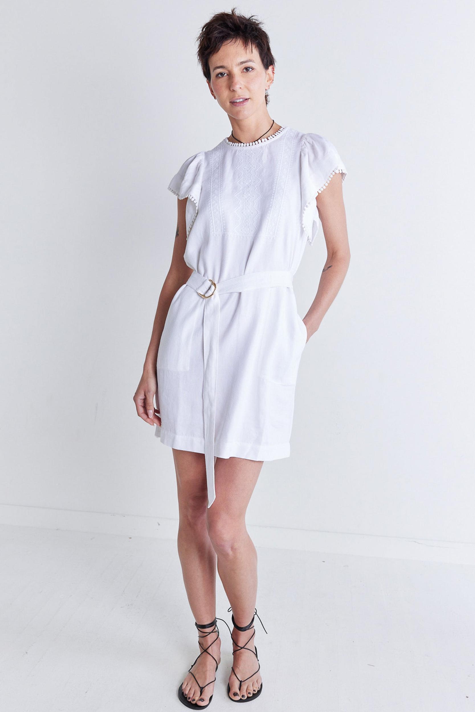 Embroidered Crete Short Dress Product Image