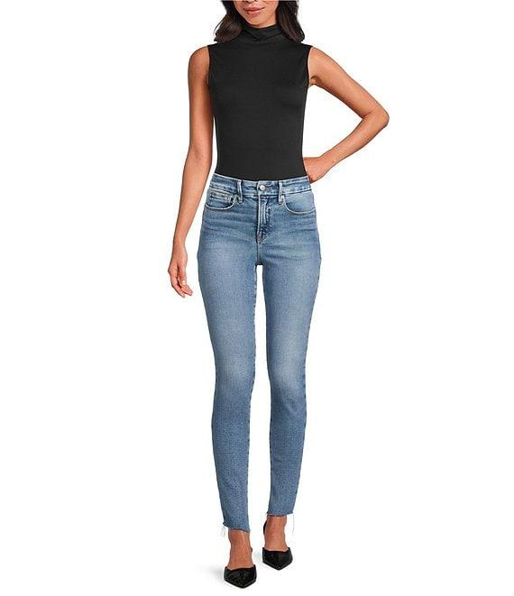 Good American Soft Tech Good Legs Mid Rise Skinny Leg Jeans Product Image
