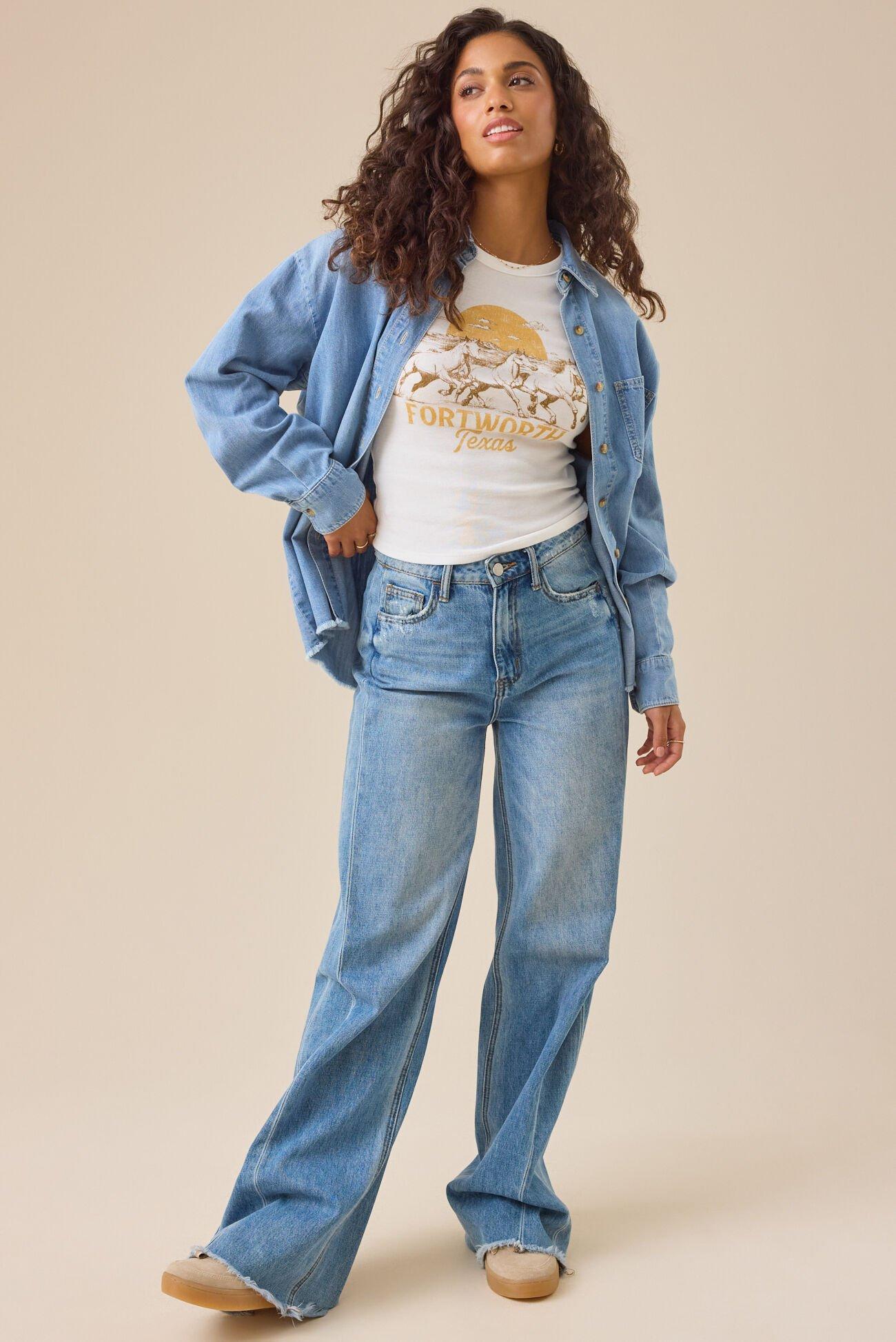 Dayna Button-Down Collared Top Product Image