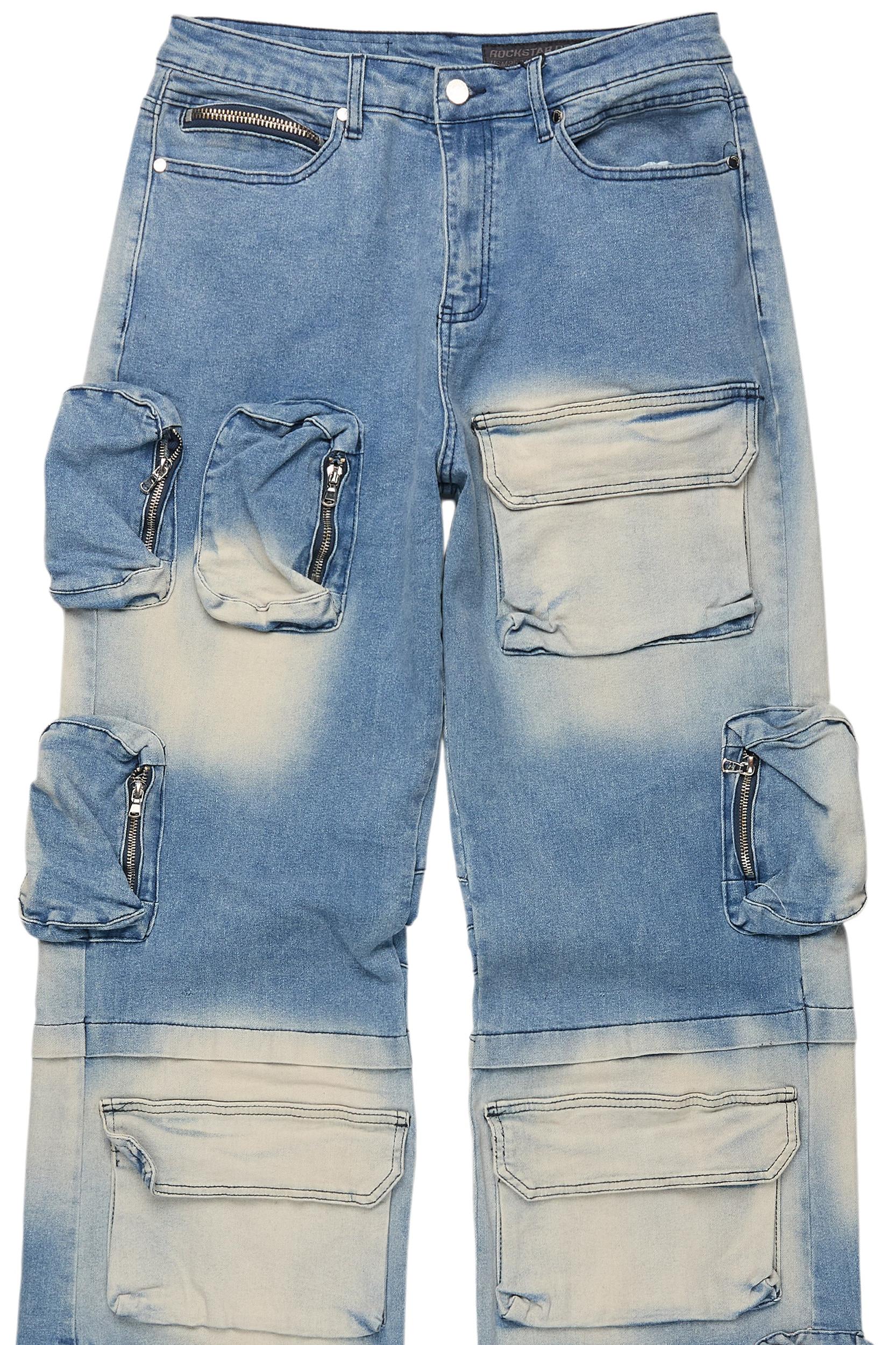 Pocketeer Tint Baggy Cargo Fit Jean Male Product Image