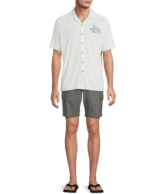 Tommy Bahama Poolside Toucan Terry Short Sleeve Woven Camp Shirt Product Image