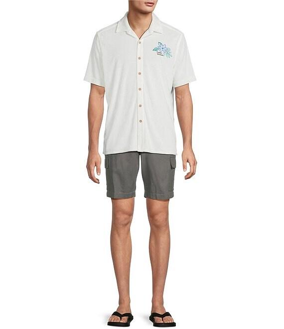 Tommy Bahama Poolside Toucan Terry Short Sleeve Woven Camp Shirt Product Image