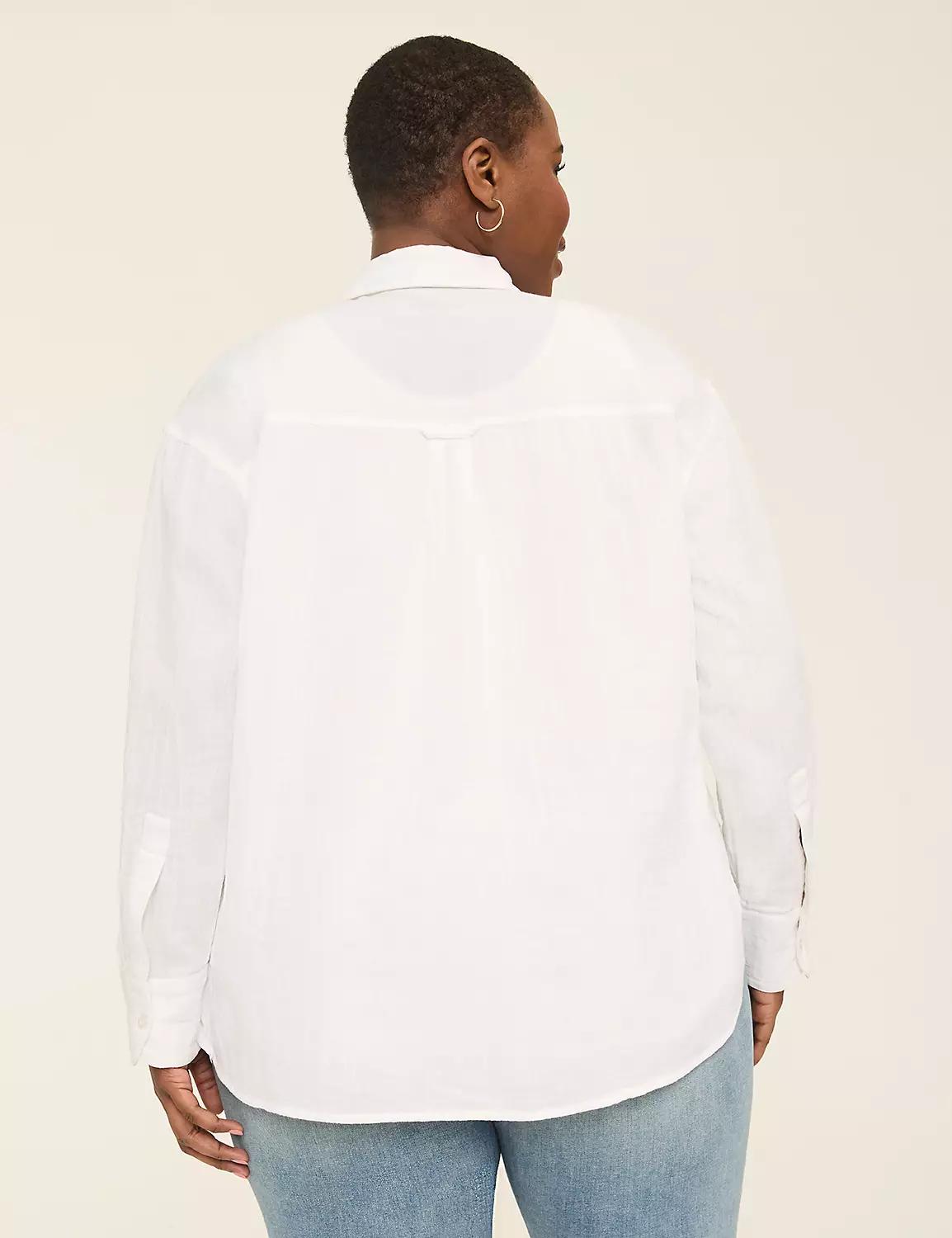 Gauze Button-Down Top Product Image