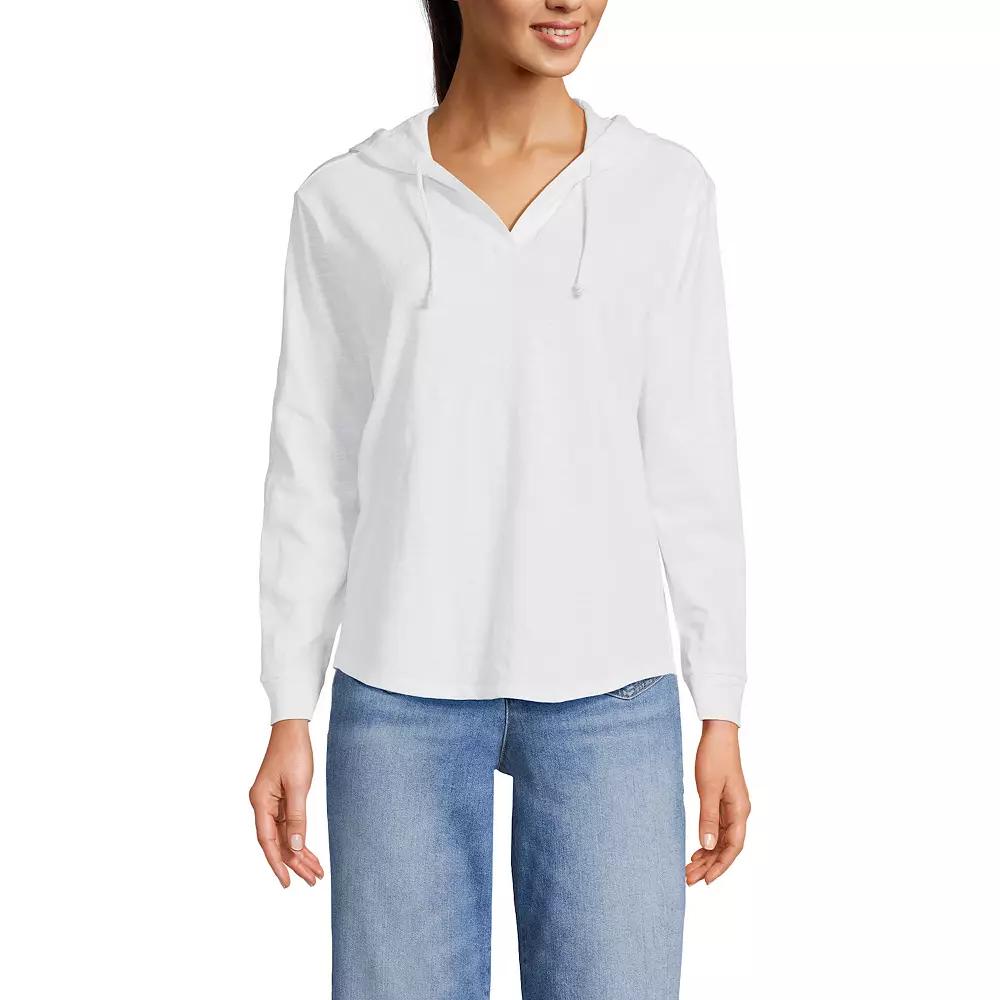 Women's Lands' End Slub Popover Hoodie,  Product Image