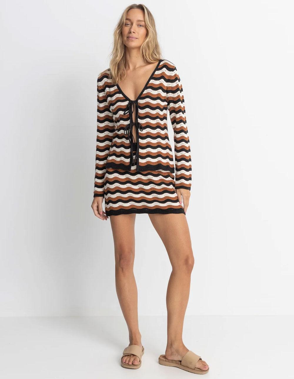 RHYTHM Venice Womens Mini Skirt - BLACK COMBO Product Image