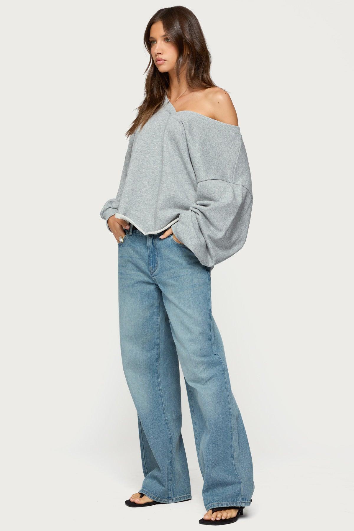 Raelynn Washed Low Rise Baggy Jeans Product Image