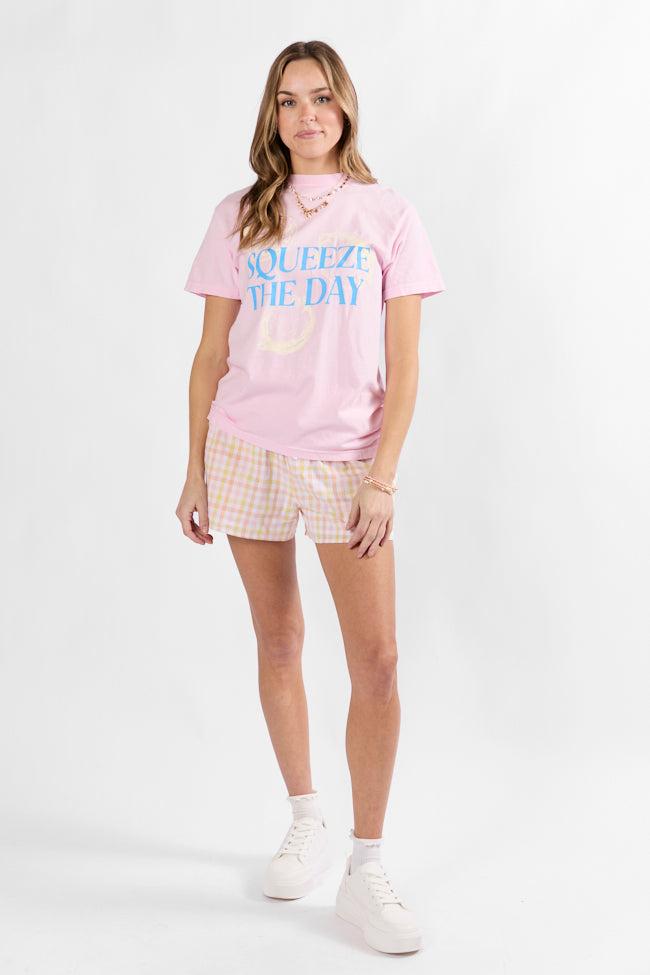 Squeeze The Day Pink Comfort Color Graphic Tee SALE Product Image
