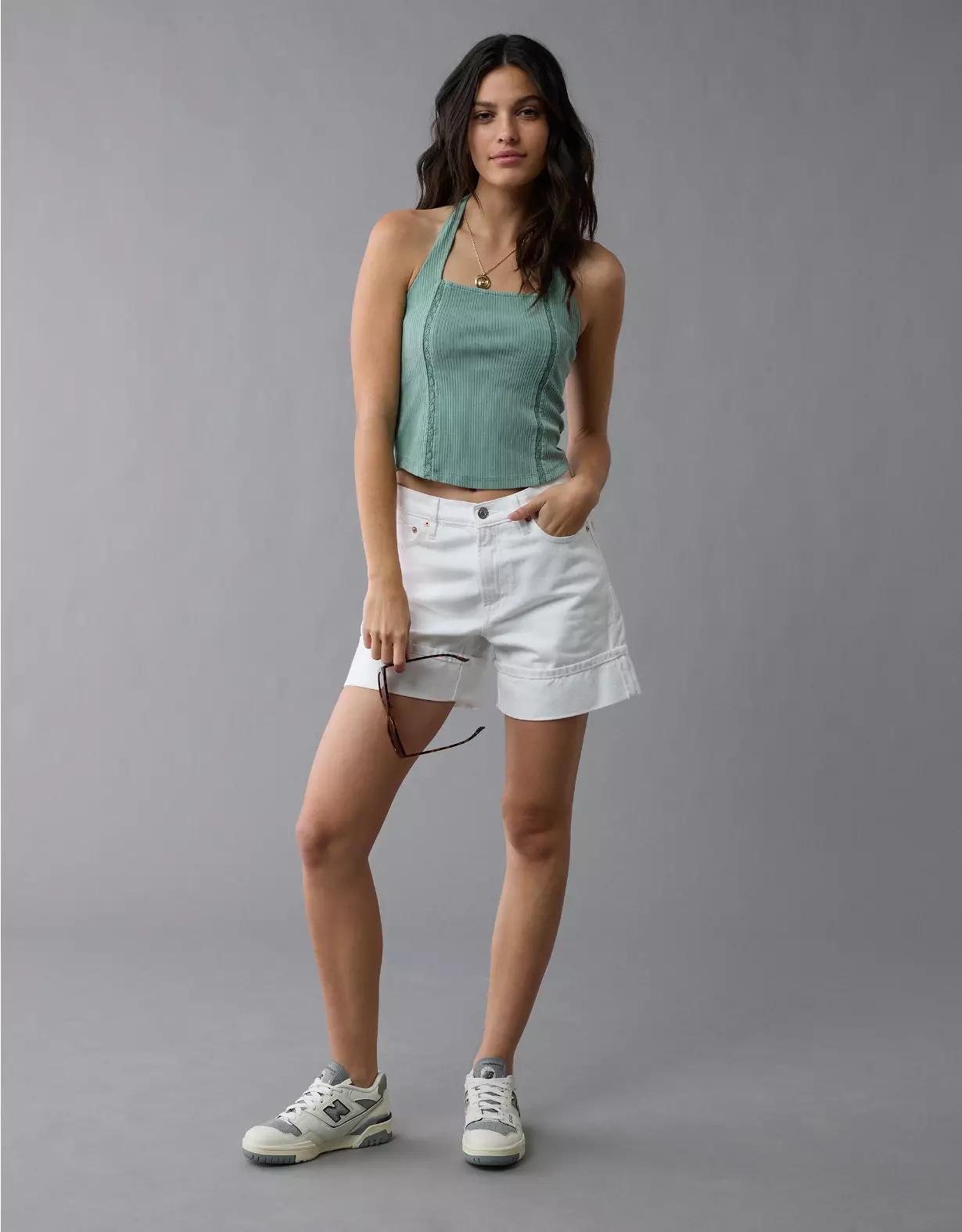 AE Lace Halter Tank Top Product Image