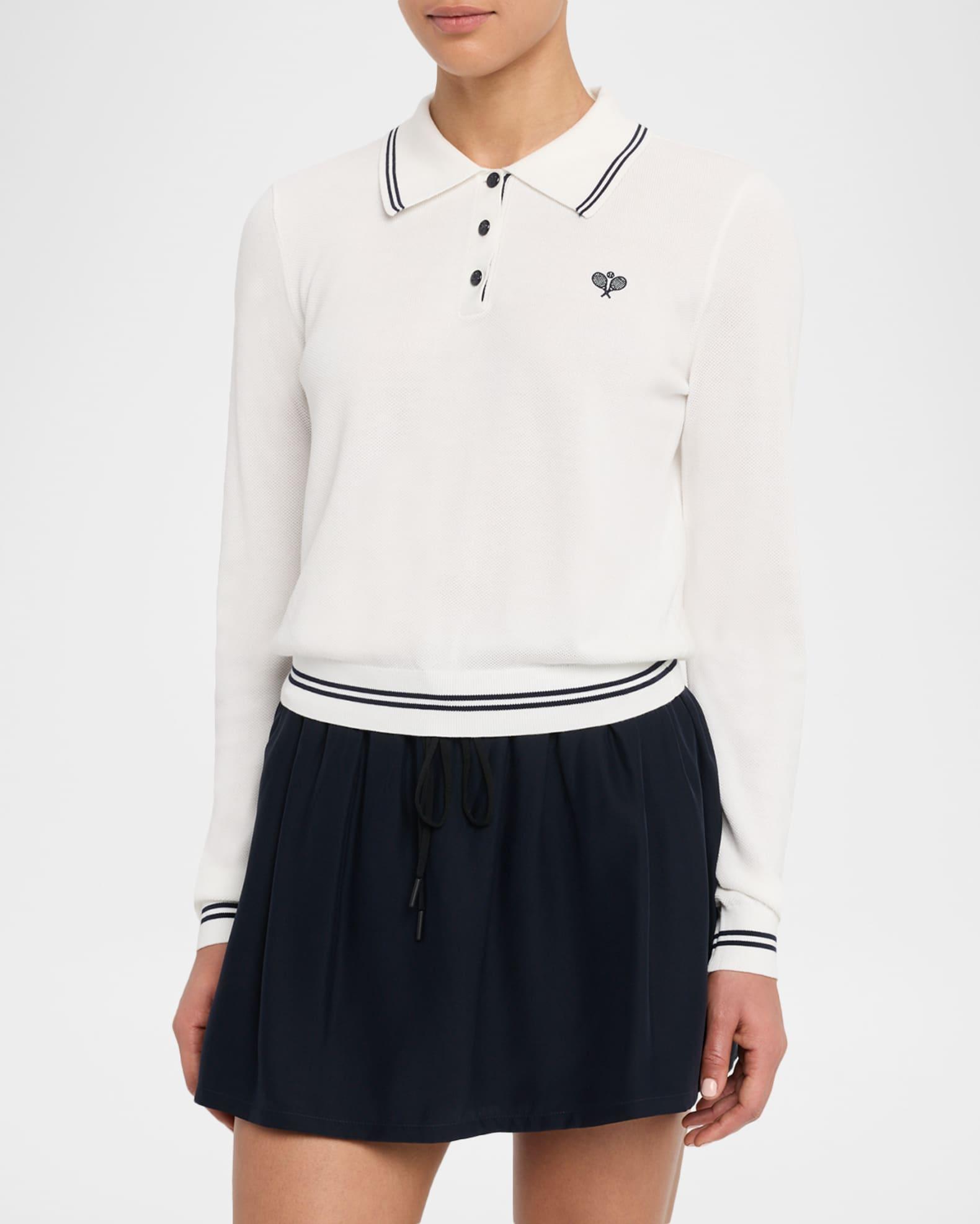 The Long-Sleeve Tennis Polo  Product Image