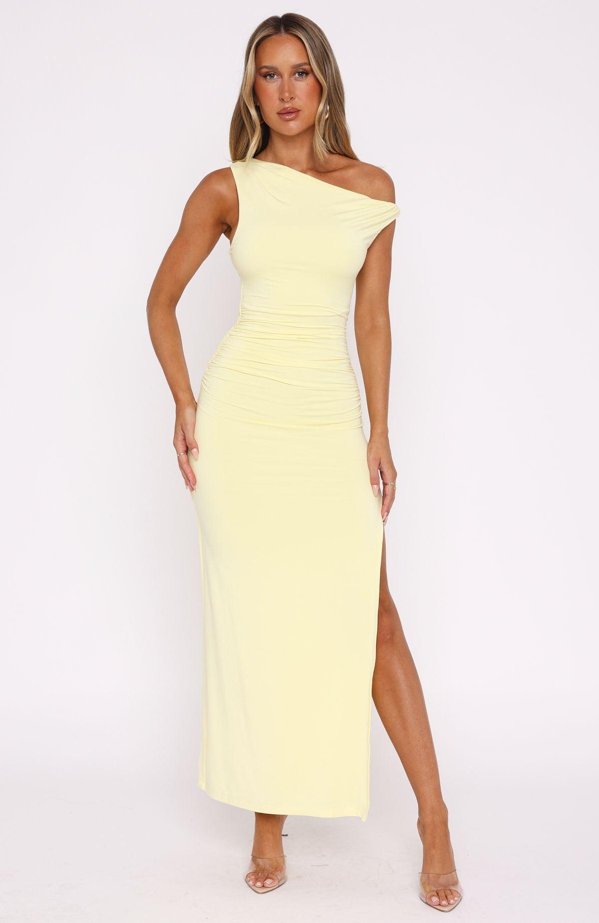 Little Bit Dramatic Maxi Dress Lemon Product Image